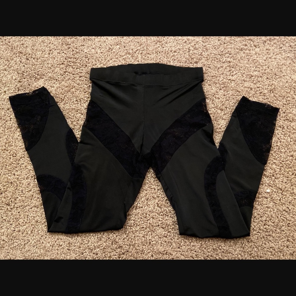 Pencey Black Lace Jersey Leggings